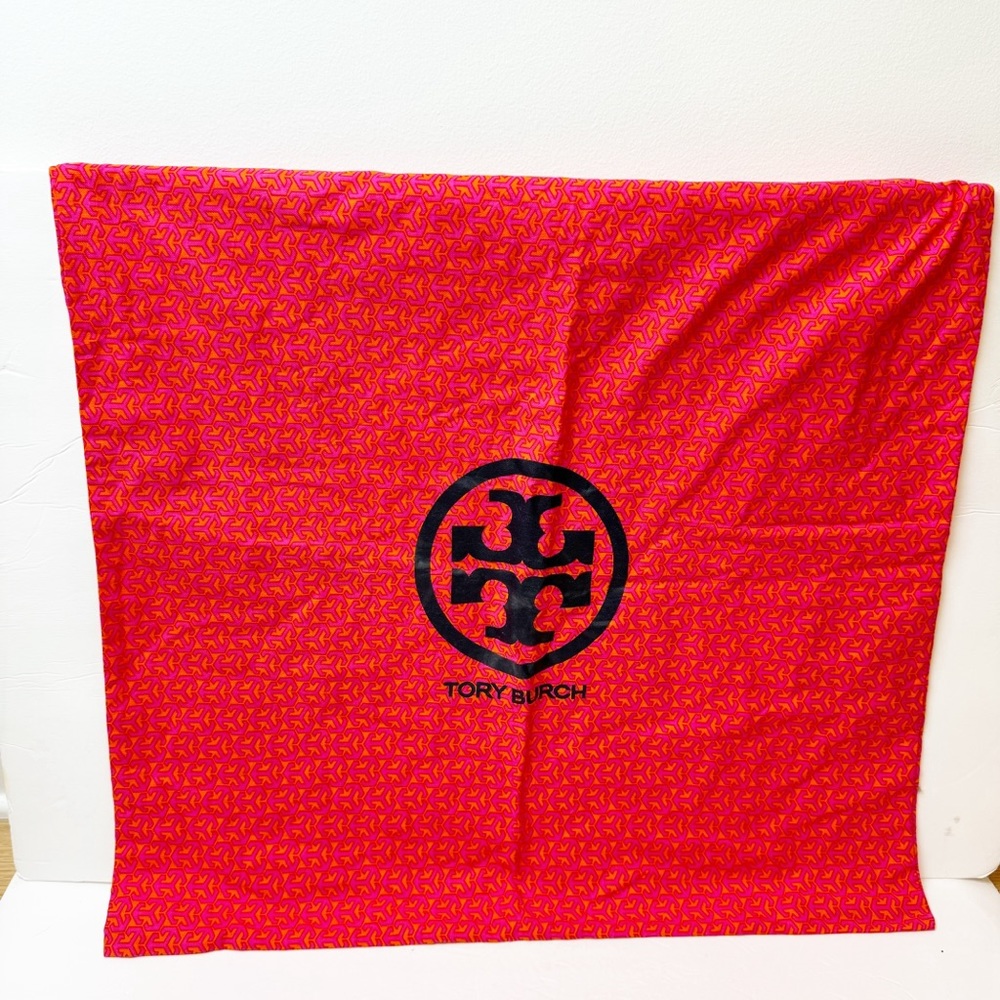 Tory Burch | Giant Pink + Orange Logo Drawstring Dustbag